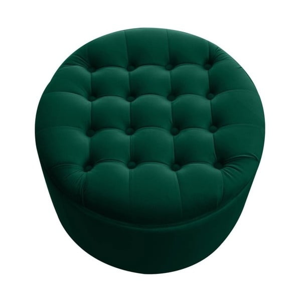 Tmavozelený puf s úložným priestorom JohnsonStyle Estrid French Velvet, ⌀ 52 cm-image-3