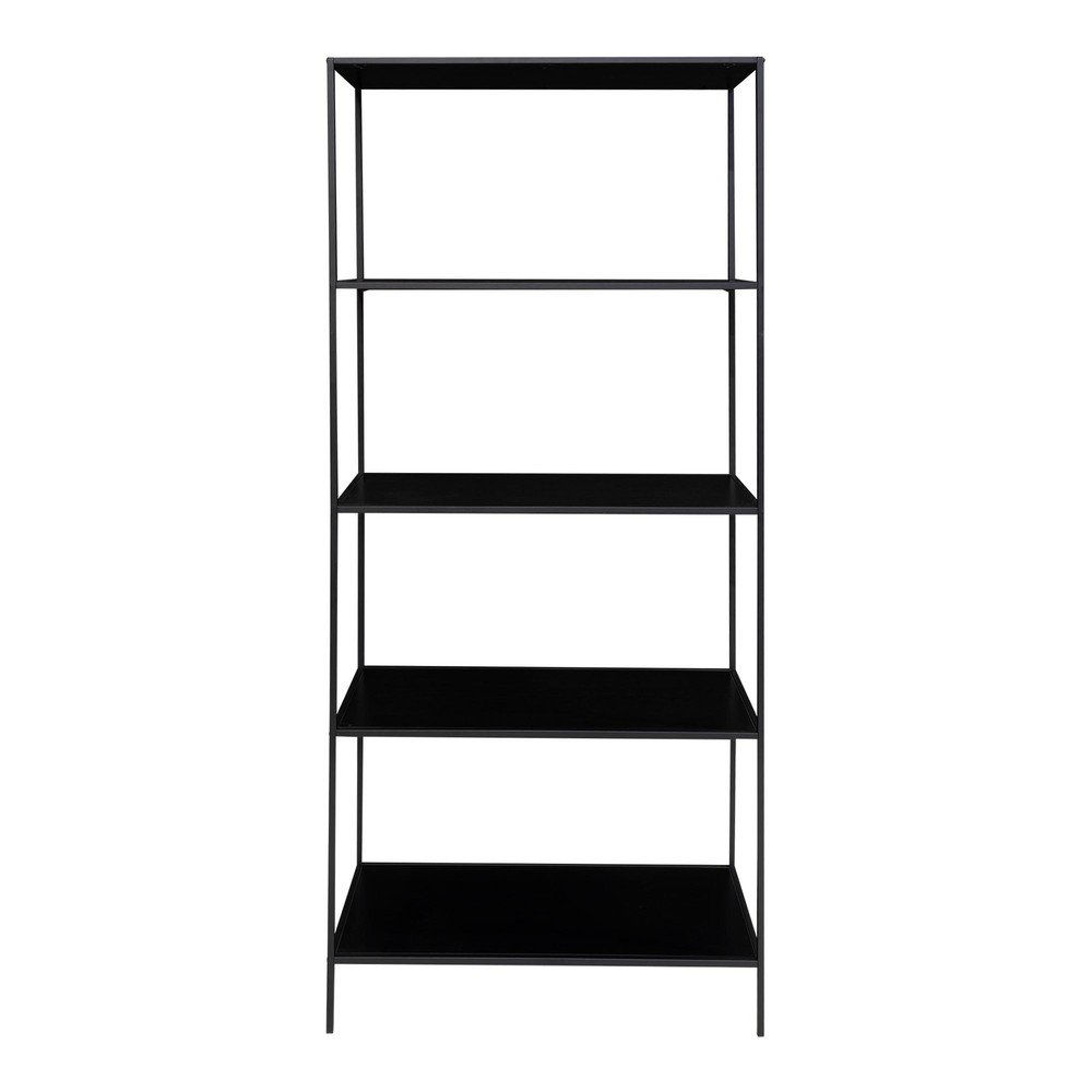 E-shop Čierna kovová knižnica 80x170x36 cm Vita – House Nordic