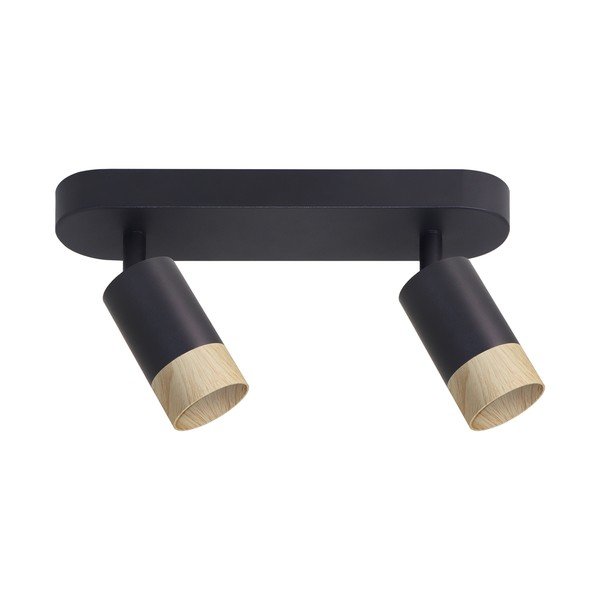 Stropné svietidlo s kovovým tienidlom v čierno-prírodnej farbe 34x5.5 cm Conti – Candellux Lighting