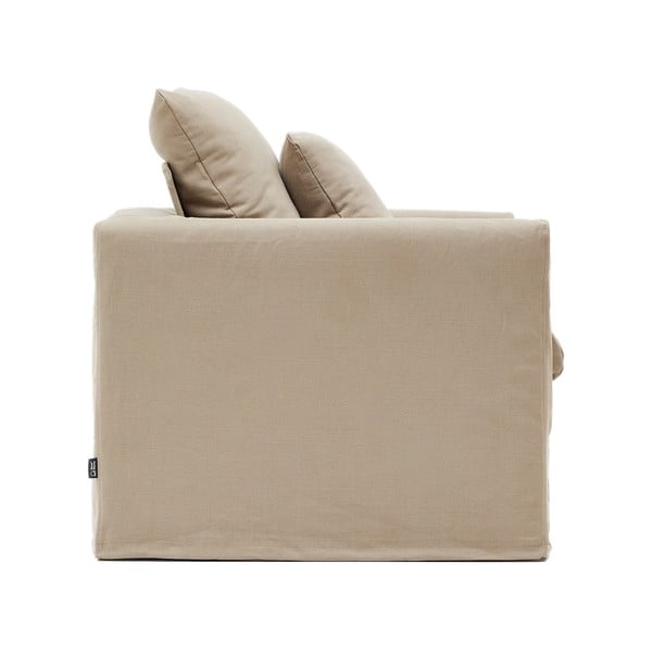 Béžové ľanové kreslo Nora – Kave Home-image-3