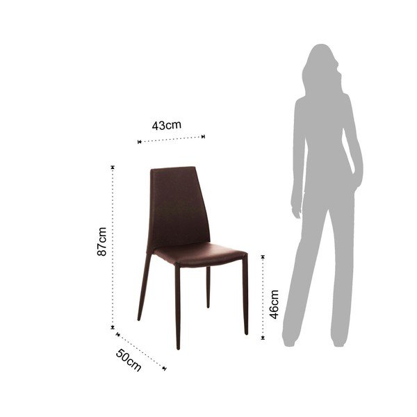 Hnedé jedálenské stoličky v súprave 2 ks Lion – Tomasucci-image-2