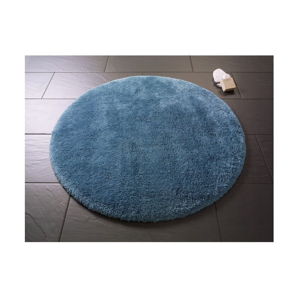 Modrá okrúhla kúpeľňová predložka Confetti Miami, ⌀ 100 cm
