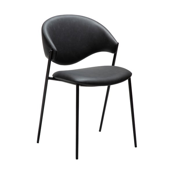 Čierna jedálenská stolička z imitácie kože Zone – DAN-FORM Denmark