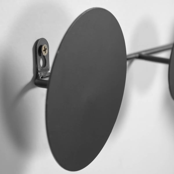 Čierny kovový nástenný vešiak Kave Home Vianela, 41 x 10 cm-image-1