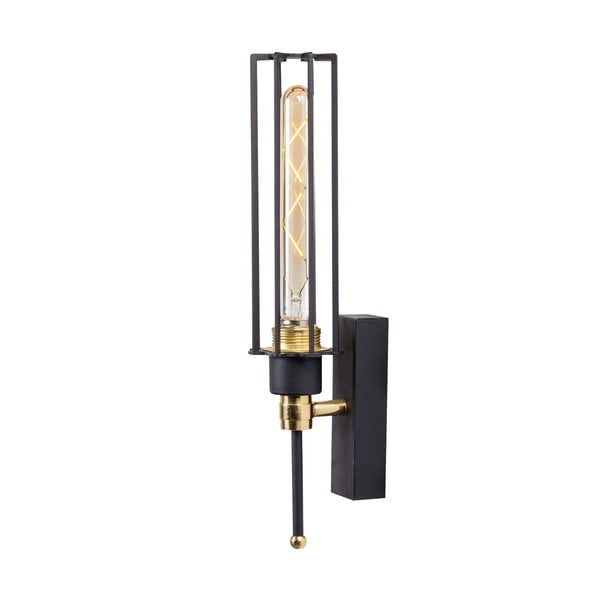Nástenné svietidlo v čiernej a zlatej farbe ø 8 cm Fellini – Opviq lights