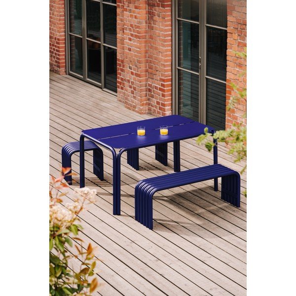 Kovový záhradný jedálenský stôl 84x135 cm Nokk – noo.ma-image-2