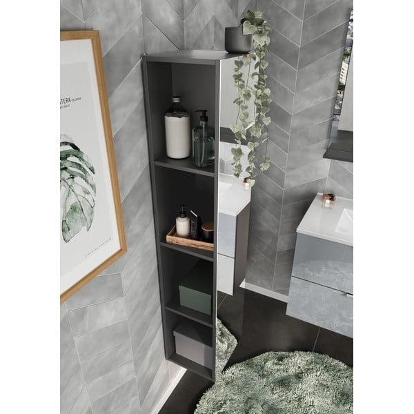 Antracitová kúpeľňová skrinka 31x144 cm Vasio – Germania-image-4
