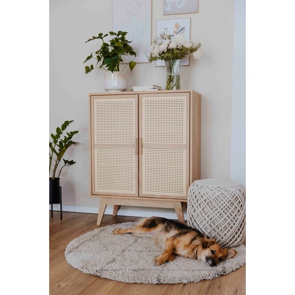 Skrinka v dekore duba v prírodnej farbe 87x110 cm Bridget – Støraa-image-4