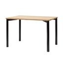 Čierny jedálenský stôl so zaoblenými nohami Ragaba TRIVENTI, 120 x 80 cm