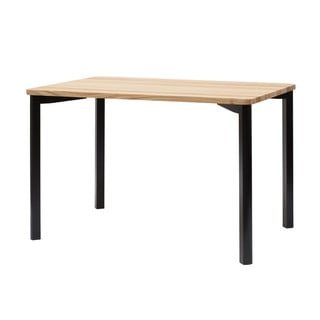 Čierny jedálenský stôl so zaoblenými nohami Ragaba TRIVENTI, 120 x 80 cm