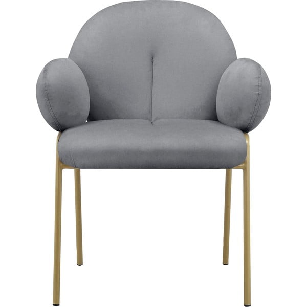 Sivé čalúnené jedálenské kreslá v súprave s podrúčkami 2 ks Iwama – Støraa-image-2