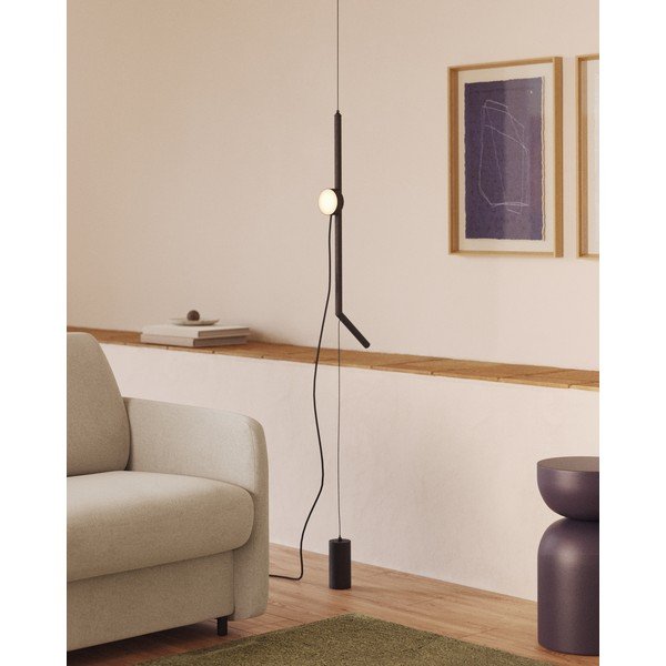 Čierna LED stmievateľná stojacia lampa (výška 339 cm) Orey – Kave Home-image-1