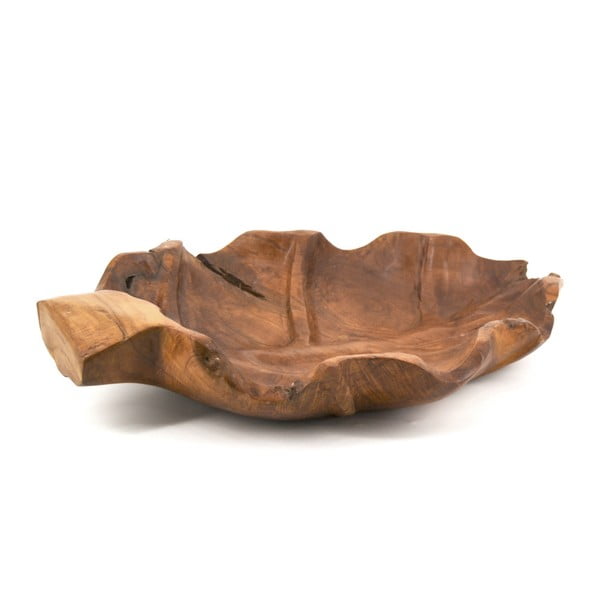 Podnos z teakového dreva v tvare listu Moycor Erosi