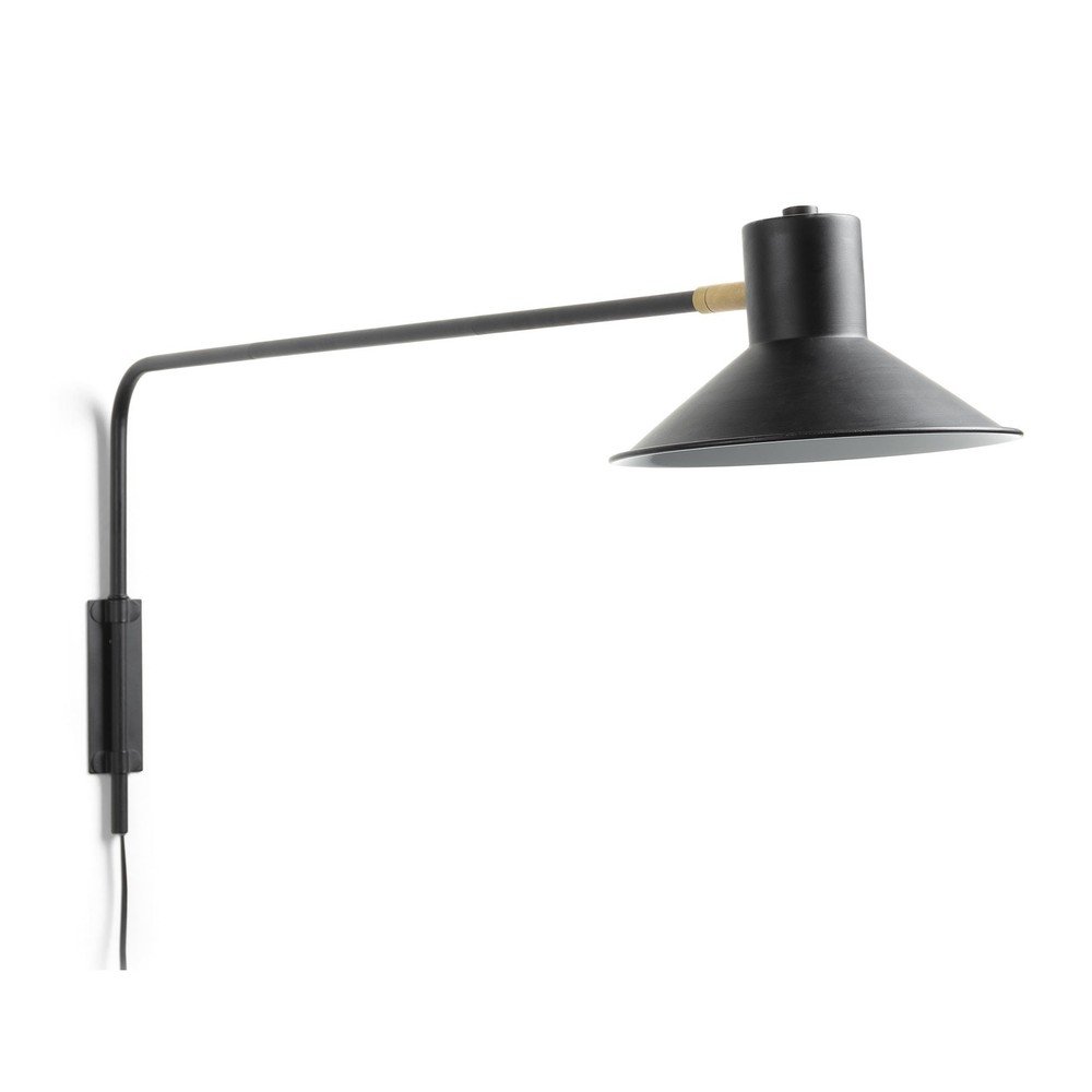 Čierne nástenné svietidlo ø 20 cm Aria – Kave Home