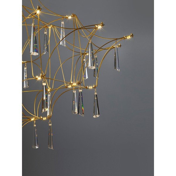 Kovové LED závesné svietidlo v zlatej farbe ø 80 cm Goro – Nova Luce-image-1
