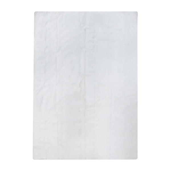 Biely koberec z králičej kože Pipsa Blanket, 180 × 120 cm