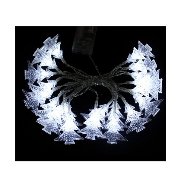 Biela svetelná LED reťaz Unimasa Pino, 20 svetielok