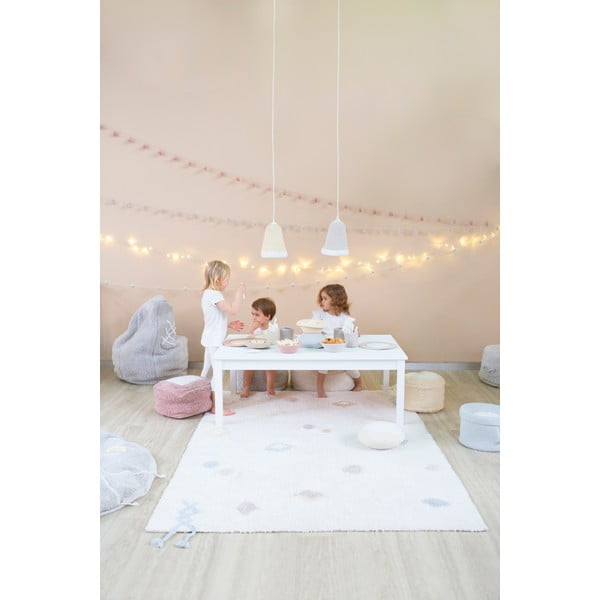 Krémový prateľný ručne tkaný bavlnený detský koberec 140x200 cm Kim – Lorena Canals-image-3