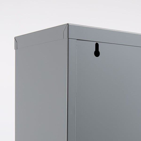 Sivá kovová výklopná skrinka na topánky 50x169x15 cm Ode – Kave Home-image-1