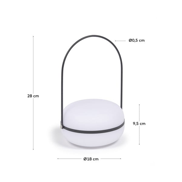 Vonkajšia lampa s čiernym držiakom Kave Home Tea-image-3