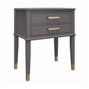 Tmavosivý nočný stolík Westerleigh – CosmoLiving by Cosmopolitan