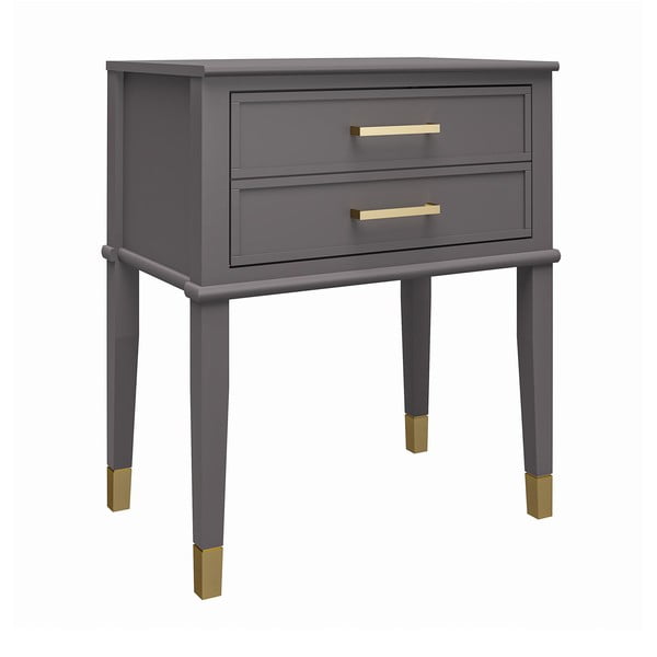 Tmavosivý nočný stolík Westerleigh – CosmoLiving by Cosmopolitan