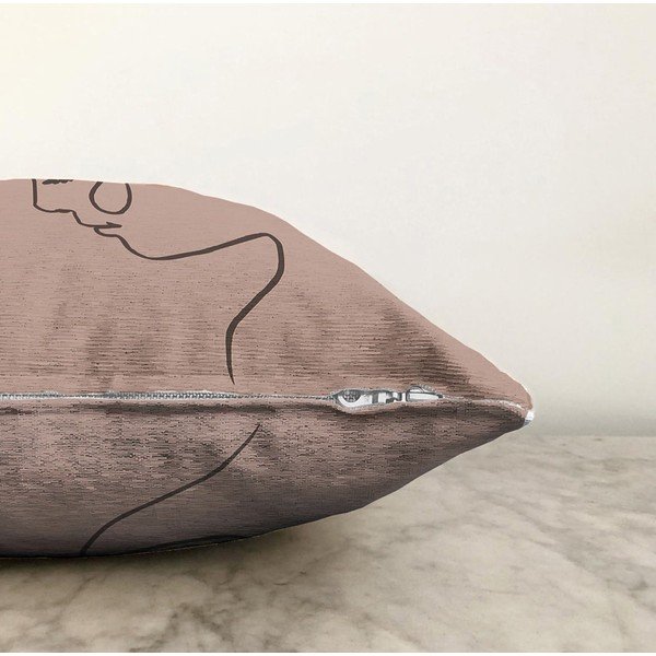 Béžová obliečka na vankúš s prímesou bavlny Minimalist Cushion Covers Portrait, 55 x 55 cm-image-1