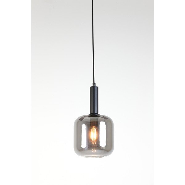Sivé stropné svietidlo so skleneným tienidlom ø 16 cm Lekar - Light & Living-image-2