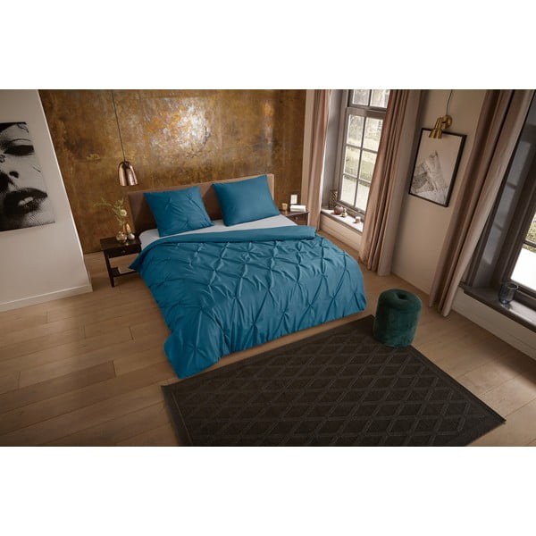 Predĺžené obliečky na jednolôžko z mikrovlákna v petrolejovej farbe 140x220 cm Pure Elegance – Good Morning-image-3