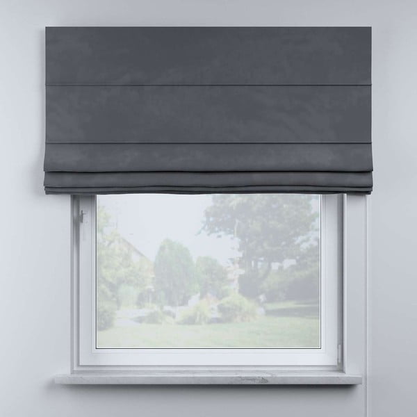 Sivá rímska roleta 170x100 cm Posh Velvet - Yellow Tipi-image-1