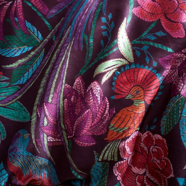 Fialové zamatové obliečky na jednolôžko 135x200 cm Bridgerton Kate Floral – Catherine Lansfield-image-4