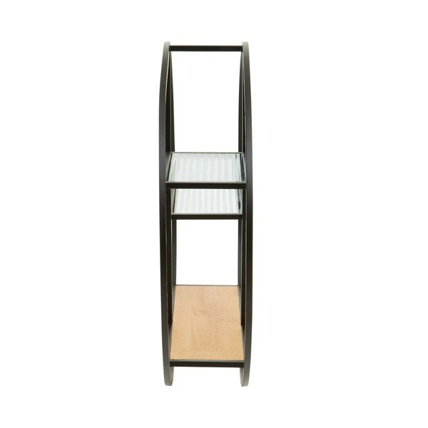 Čierna/v prírodnej farbe poschodová kovová polica 61 cm Mataram – Premier Housewares-image-2