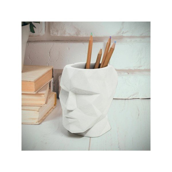 Biely organizér na písacie potreby z cementu Head – Balvi-image-1