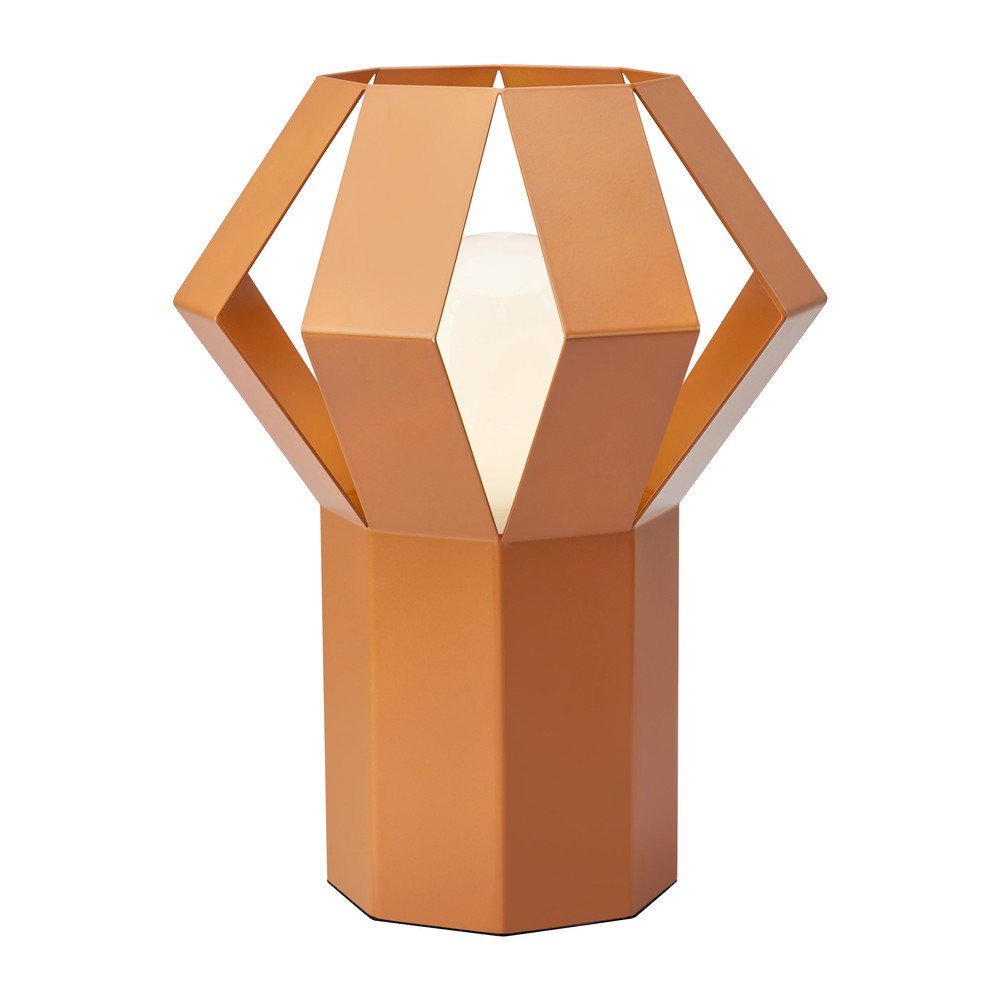 E-shop Oranžová kovová stolová lampa s kovovým tienidlom (výška 27 cm) Octa – Markslöjd
