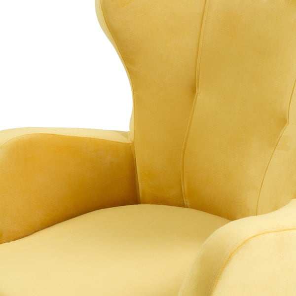 Žlté kreslo ušiak Balcab Home Jane-image-2