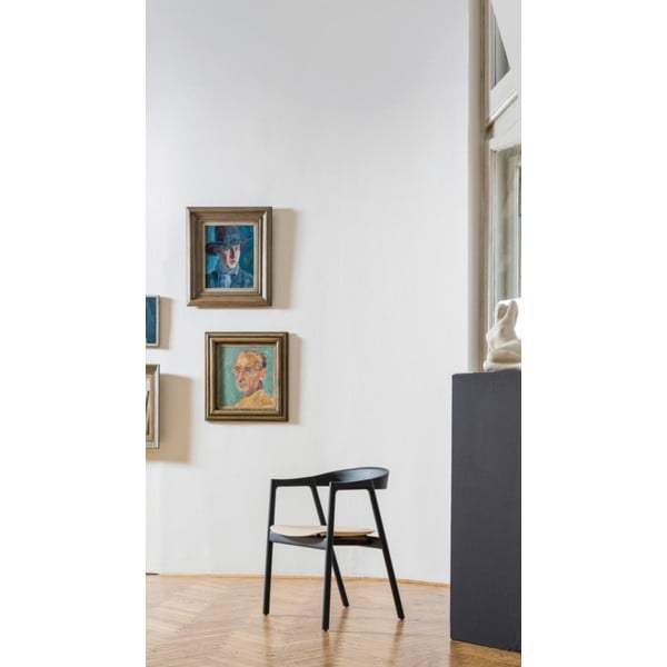 Hnedá jedálenská stolička z dubového dreva Muna – Gazzda-image-1