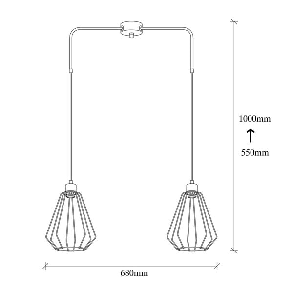 Čierne kovové závesné svietidlo Opviq lights Straton-image-3