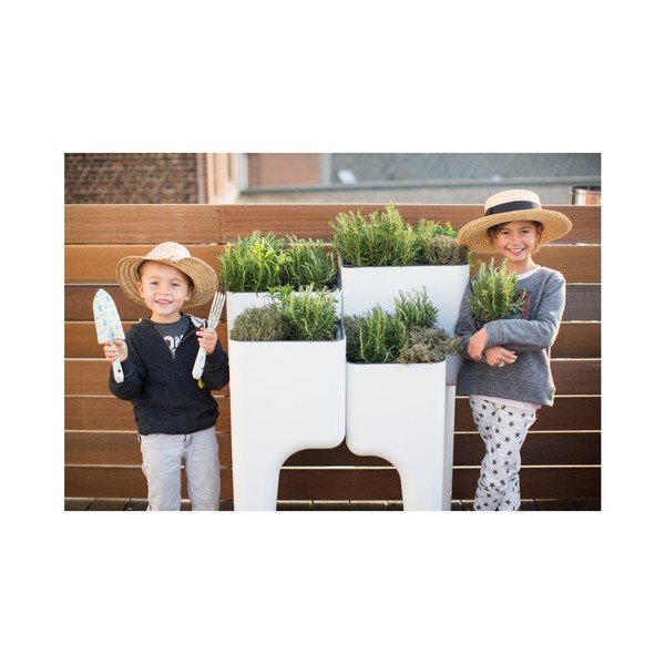 Dizajnový kvetináč KIGA Small 88x34 cm, biely-image-4