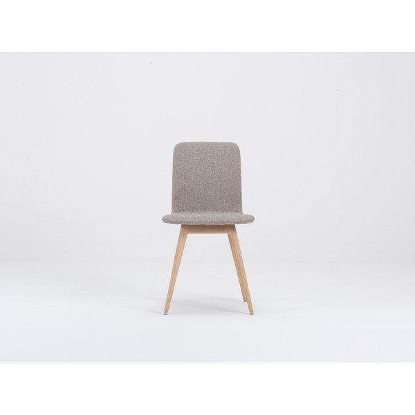 Béžová jedálenská stolička s podnožím z dubového dreva Gazzda Ena-image-4