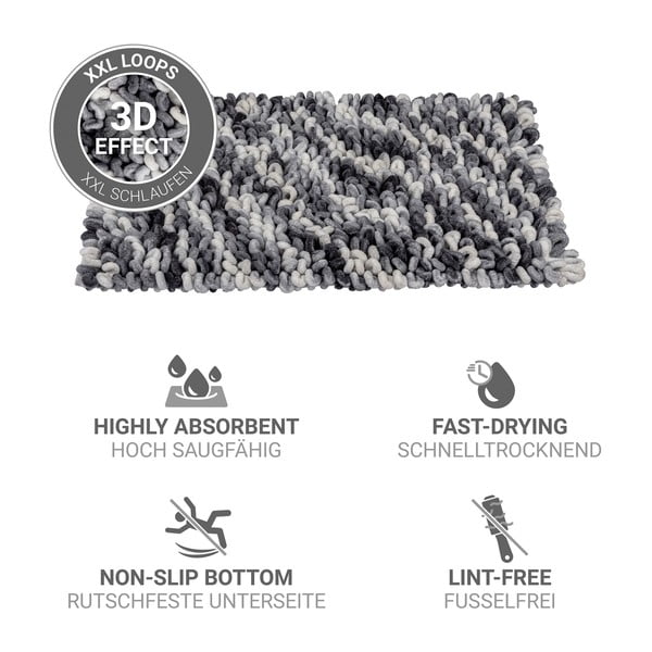 Sivomodrá textilná kúpeľňová predložka 60x90 cm Lerici – Wenko-image-4