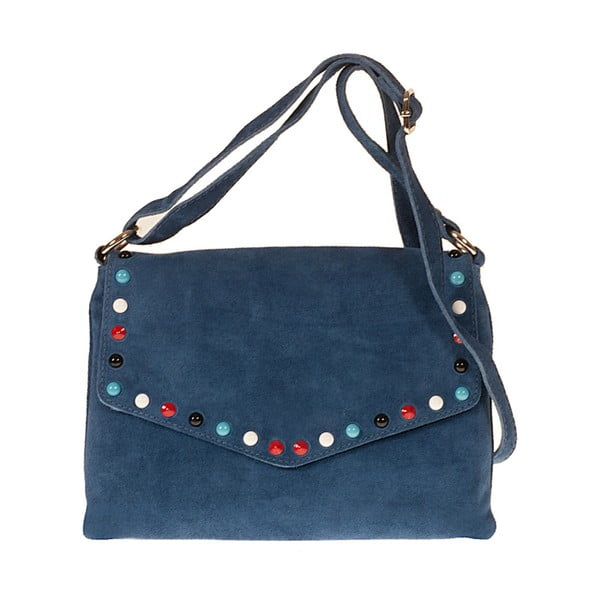 Modrá kožená kabelka Pitti Bags Amice