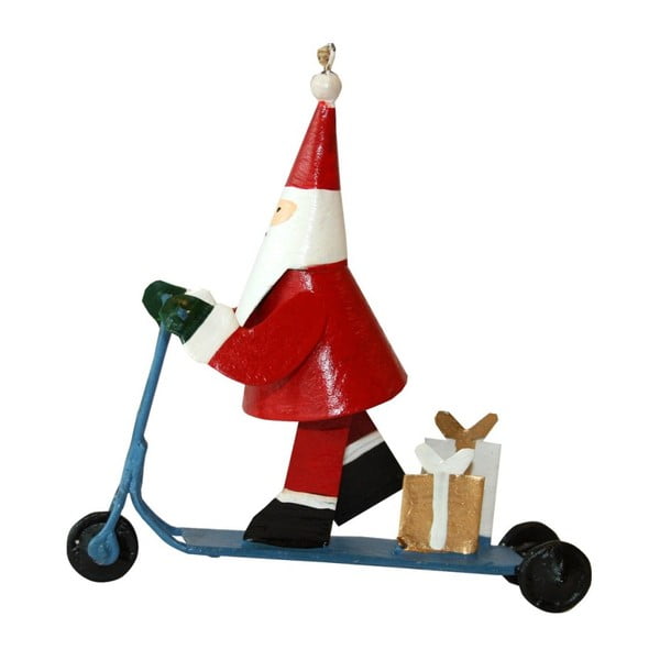 Vianočná závesná ozdoba G-Bork Santa on Scooter
