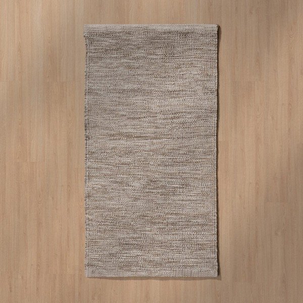 Hnedý obojstranný koberec s prímesou vlny 80x150 cm – Ixia-image-1