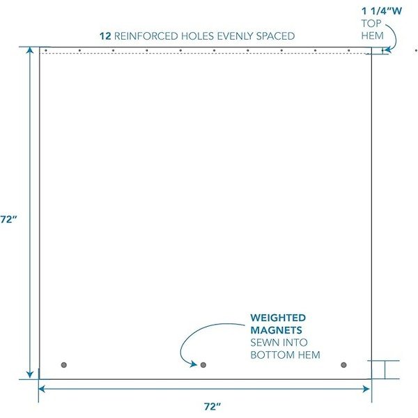 Modrý sprchový záves iDesign PEVA, 183 x 183 cm-image-4
