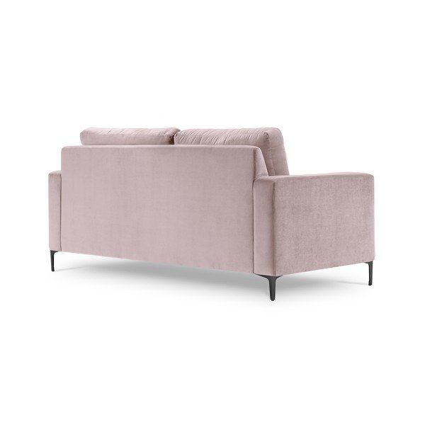 Ružová zamatová pohovka Kooko Home Harmony, 158 cm-image-3
