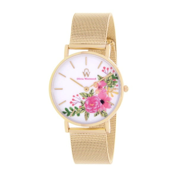 Dámske hodinky s remienkom v zlatej farbe Olivia Westwood Manna