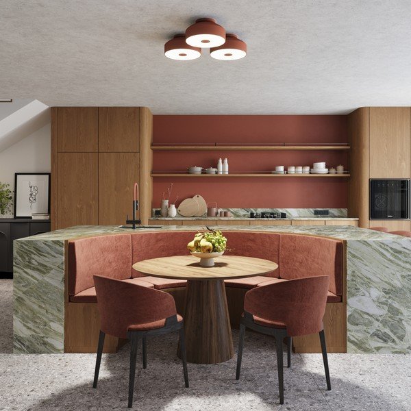 Oranžové stropné svietidlo ø 30 cm Blacko – Sollux-image-2