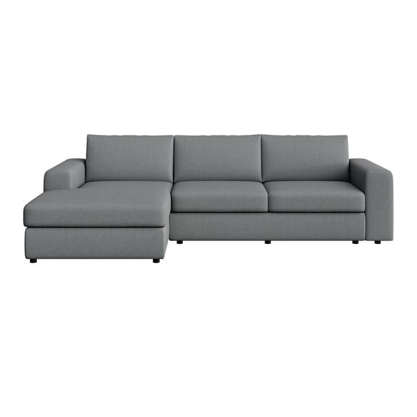 Sivá rohová pohovka (ľavý roh/s leňoškou) Baga – Rodier