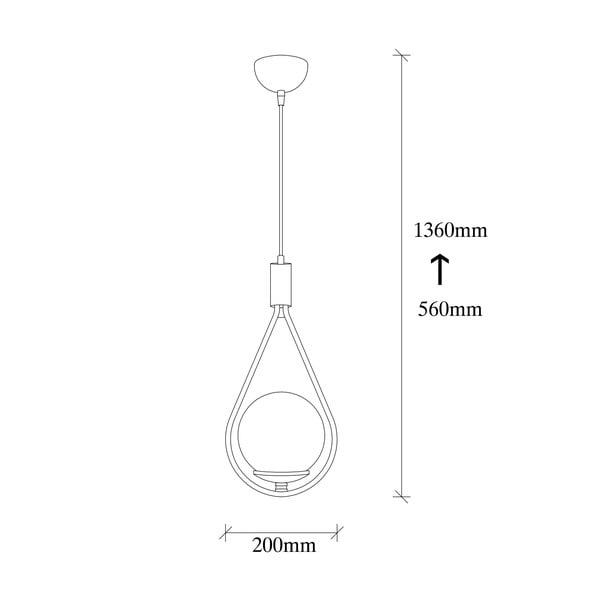 Čierno-biele závesné svietidlo so skleneným tienidlom Mudoni – Opviq lights-image-4