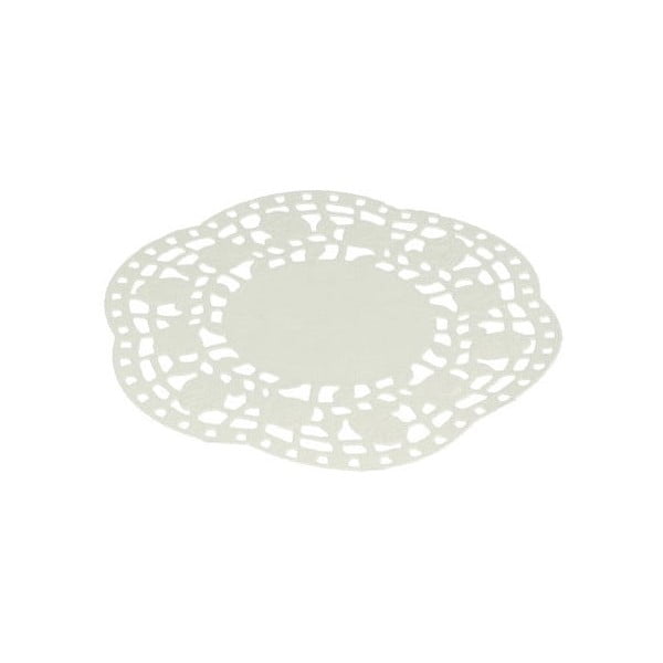 Súprava 40 bielych papierových dekorácií pod tortu Metaltex, ø 11 cm